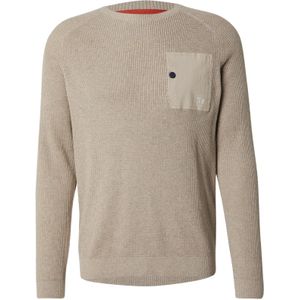 Gebreide Trui - Mustermix - Raglanärmels - Met Borstzak en Drukknop