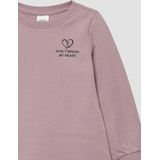 Sweatshirt - Geborsteld Katoen - A-lijn Vorm - Wijde Mouwen - Glitter- en Schuimprints