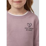 Sweatshirt - Geborsteld Katoen - A-lijn Vorm - Wijde Mouwen - Glitter- en Schuimprints