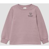 Sweatshirt - Geborsteld Katoen - A-lijn Vorm - Wijde Mouwen - Glitter- en Schuimprints
