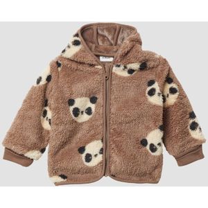 Binnen-Jacke - Knusse Pluchen Teddy Jas - Unisex - Met Ritssluiting en Capuchon