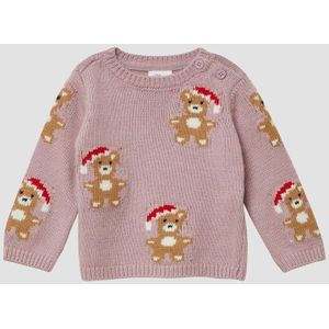 Gebreide Trui - Regular Fit - Zachte Katoenmix - Feestelijke Kerstmotieven