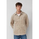 s.Oliver - Regular Fit - Overhemd - Beige - Lange Mouwen - Corduroy