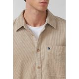 s.Oliver - Regular Fit - Overhemd - Beige - Lange Mouwen - Corduroy