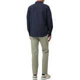 s.Oliver - Overhemd - Donkerblauw - Lange Mouwen - Met Decoratieve Stiksels