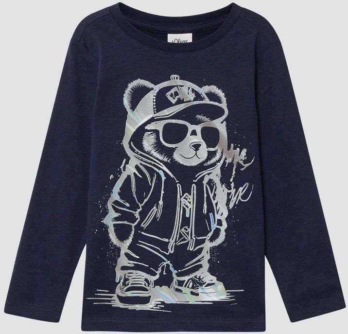 T-shirt - Lange Mouwen - Katoen - Met Siliconenprint