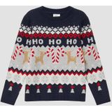 s.Oliver RED LABEL - Kersttrui - Donkerblauw/Grijs - Gebreide Truien