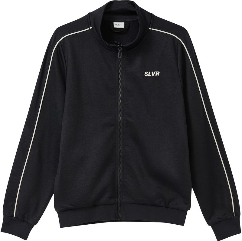 s.Oliver RED LABEL - Sweatjack - Effen - Regular Fit - Lange Mouwen - Ritssluiting