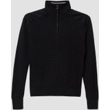 s.Oliver - Trui - Korte Rits - Lange Mouwen - Opstaande Kraag