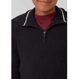 s.Oliver - Trui - Korte Rits - Lange Mouwen - Opstaande Kraag