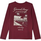 T-shirt - Katoen - Lange Mouwen - Normale Pasvorm - Geribde Ronde Hals