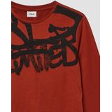 s.Oliver - T-Shirt - Zwart - Lange Mouwen - Graffitiprint