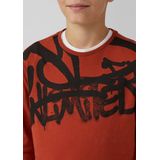 s.Oliver - T-Shirt - Zwart - Lange Mouwen - Graffitiprint