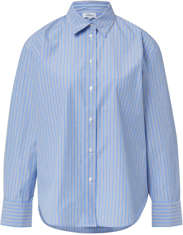 s.Oliver RED LABEL - Overhemdblouse - Regular Fit - Gestreept - Lange Mouwen