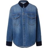 Blouse - Denim - Casual Overshirt - Met Zachte Corduroy Details