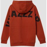 s.Oliver hoodie met backprint donker oranje