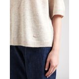 s.Oliver - Gebreide Trui - Light Beige Melange - Met Raglanmouwen