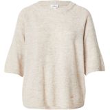 s.Oliver - Gebreide Trui - Light Beige Melange - Met Raglanmouwen