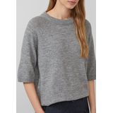 s.Oliver - Gebreide Trui - Grey Melange - Met Raglanmouwen