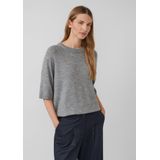 s.Oliver - Gebreide Trui - Grey Melange - Met Raglanmouwen