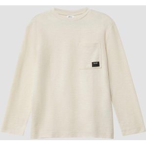 s.Oliver - T-Shirt - Katoenblend - Met Geribde Boorden - Normale Pasvorm