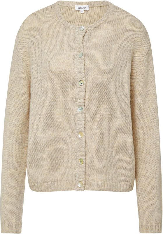 s.Oliver RED LABEL - Gebreid Jack - Regular Fit - Dames - Effen/Gestructureerd