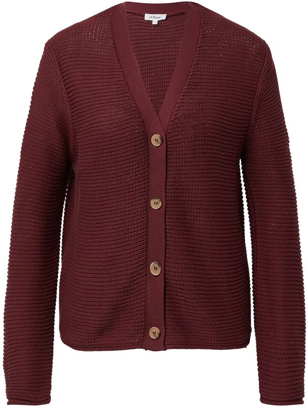 Vest - V-hals - Zacht - Stretchy Katoenmix - Grof Gebreid Patroon