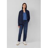 s.Oliver - Shirt - Royal Blue - V-hals - Lange Mouw - Normale Pasvorm