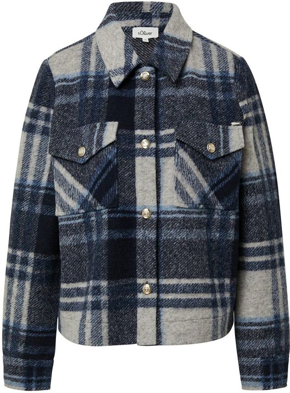 s.Oliver RED LABEL - Wollen Jack - Regular Fit - Met Sierknopen