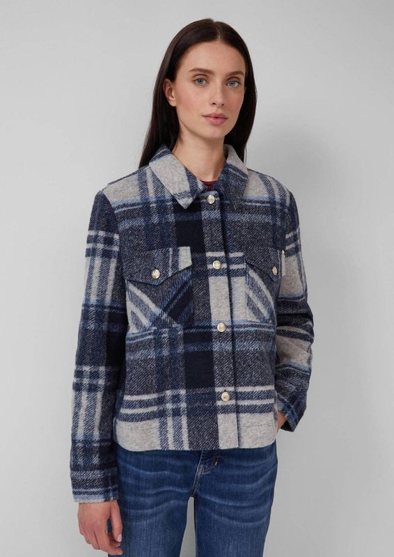 s.Oliver - Wollen Shacket - Blauw