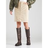 s.Oliver - Kokerrok - Lichtbeige - Gevoerde Zoom/Rand - 5-Pocket-Style