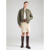 s.Oliver - Kokerrok - Lichtbeige - Gevoerde Zoom/Rand - 5-Pocket-Style
