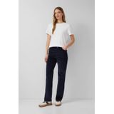 s.Oliver - Ribbroek - Katoenmix - Mid-rise - Normale Pasvorm - Rechte Pijpen