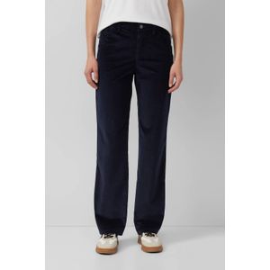 s.Oliver - Corduroy Straight Regular Waist Casual Broek - Marine