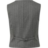 Gilet - Krijtstreepjes - Getailleerd Vest - Steekzakken - Knoopsluitingen