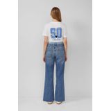 Wide leg jeans van katoenmix, model SURI'