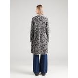 s.Oliver BLACK LABEL - Gebreid Vest - Antraciet - Met Wol - Panterprint