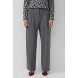 s.Oliver BLACK LABEL - Comfort Fit Broek - Gemêleerd - Interlock-Jersey - Wijde Pijpen