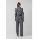s.Oliver BLACK LABEL - Comfort Fit Broek - Gemêleerd - Interlock-Jersey - Wijde Pijpen