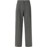 s.Oliver BLACK LABEL - Comfort Fit Broek - Gemêleerd - Interlock-Jersey - Wijde Pijpen