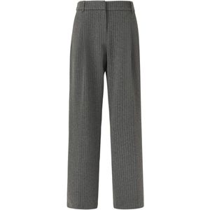 s.Oliver BLACK LABEL - Comfort Fit Broek - Gemêleerd - Interlock-Jersey - Wijde Pijpen