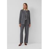s.Oliver BLACK LABEL - Comfort Fit Broek - Gemêleerd - Interlock-Jersey - Wijde Pijpen