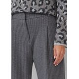 s.Oliver BLACK LABEL - Comfort Fit Broek - Gemêleerd - Interlock-Jersey - Wijde Pijpen