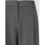 s.Oliver BLACK LABEL - Comfort Fit Broek - Gemêleerd - Interlock-Jersey - Wijde Pijpen