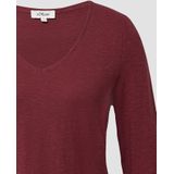 T-shirt - Longsleeves - Zacht en Behaaglijk - V-hals - Gerolde Zoom