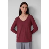 T-shirt - Longsleeves - Zacht en Behaaglijk - V-hals - Gerolde Zoom