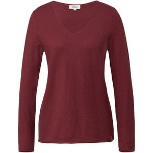 T-shirt - Longsleeves - Zacht en Behaaglijk - V-hals - Gerolde Zoom