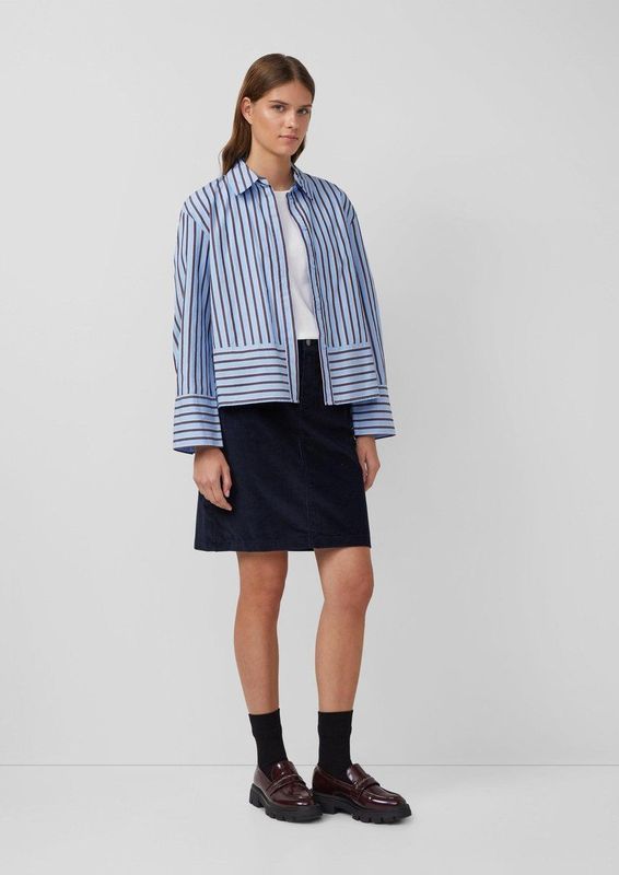 s.Oliver - Midirok - Corduroy - Hoge Pasvorm - 5-Pocket Ontwerp