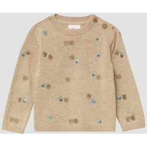 s.Oliver - Gebreide Trui - Uniseks - Zachte Katoenmix - Berenborduursel