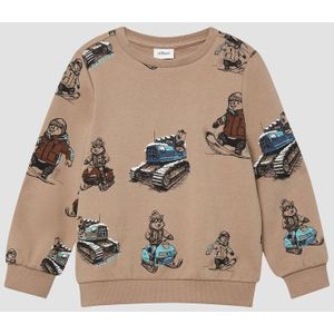 s.Oliver - Sweatshirt - Met Vrolijke All-over Print - Regular Fit